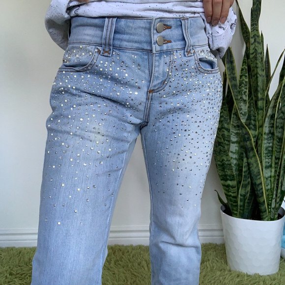 Y2K Cache Rhinestone Jeans - Picture 2 of 7